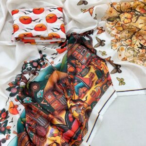 Chinnon Kalamkari Digital Print Saree