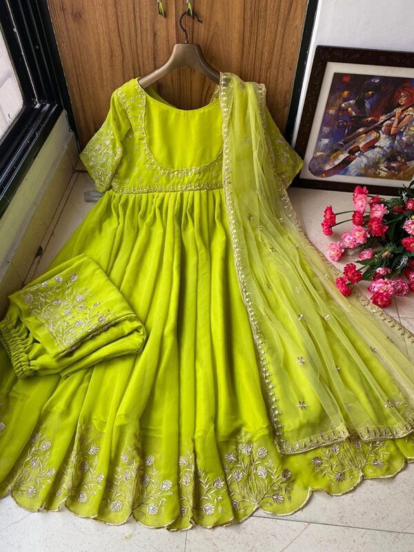 Embroidered Anarkali Gown - Image 2