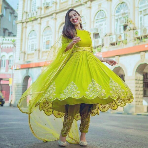 Embroidered Anarkali Gown - Image 3