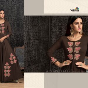 Maslin Gown With Embroidery