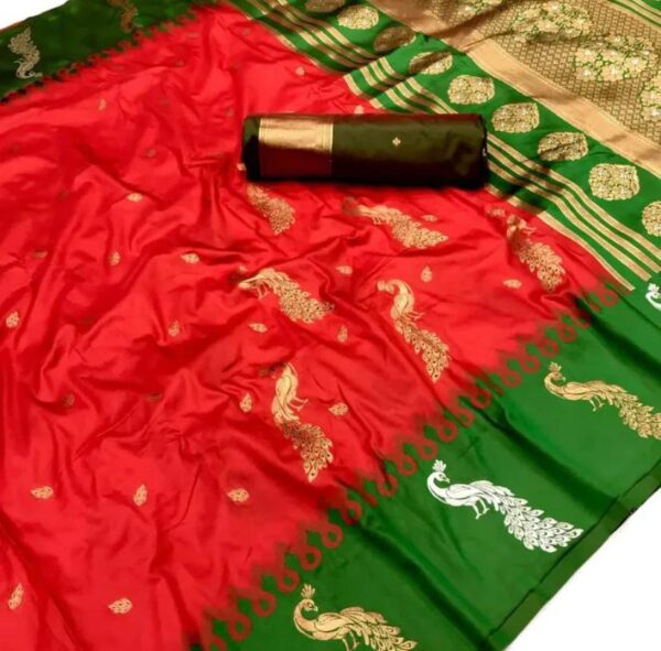 Soft Litchi Silk Kubera Pattu Saree - Image 2