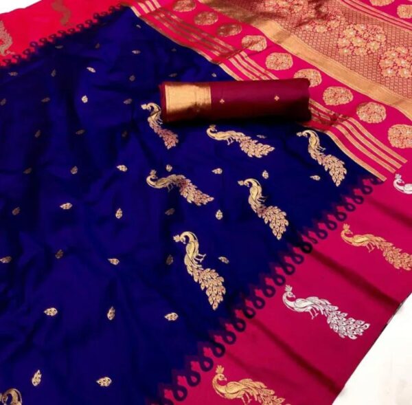 Soft Litchi Silk Kubera Pattu Saree - Image 2