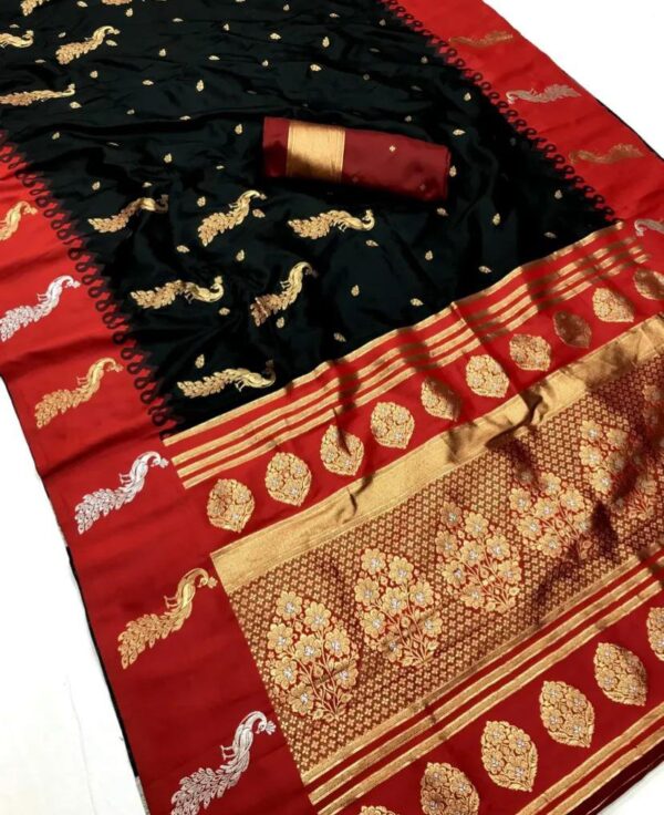 Soft Litchi Silk Kubera Pattu Saree - Image 2
