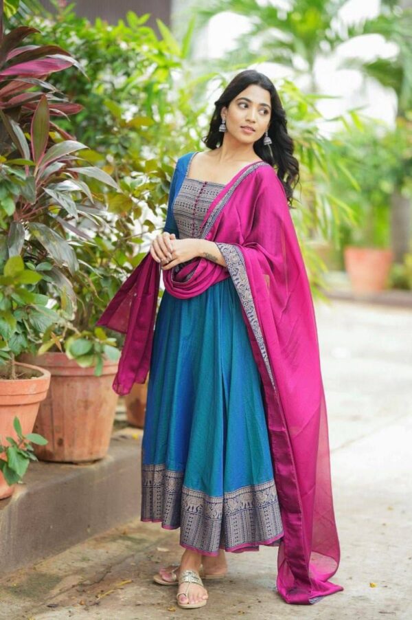 Vichitra Silk Kurti - Image 3